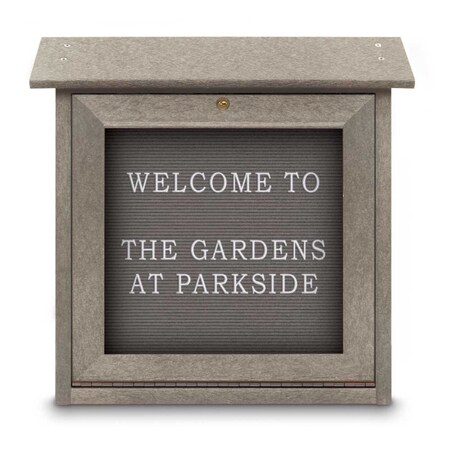 United Visual Products Outdoor Enclosed Combo Board, 48"x36", Gold Frame/Black & Dark Spruce UVCB4836ODG-BLACK-DRKSPR